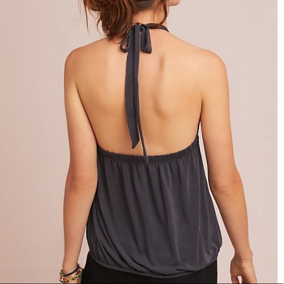Anthropologie Cabot Halter Top in Black - Picture 3 of 4